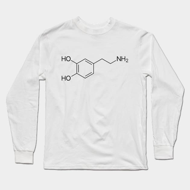 Dopamine - C8H11NO2 Long Sleeve T-Shirt by Zeeph